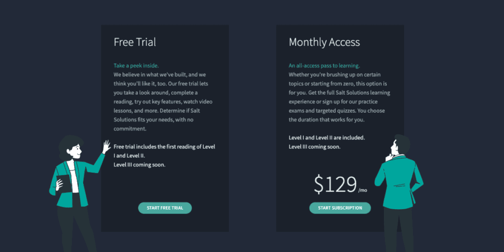 Salt Solutions CFA Trial and Pricing