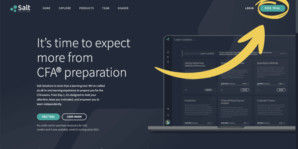 Salt Solutions CFA Free Trial