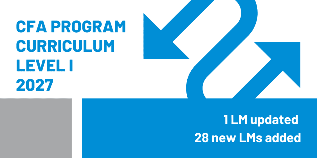 cfa level 1 curriculum changes 2027